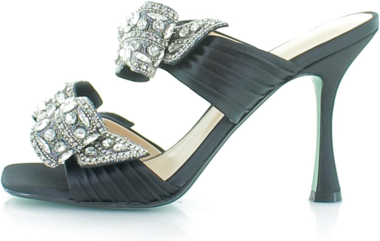 Betsey Johnson Women's Midge Heeled Sandal, Black, 5.5