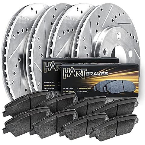 Hart Brakes Front Rear Brakes and Rotors Kit |Front Rear Brake Pads| Brake Rotors and Pads| Ceramic Brake Pads and Rotors |fits 2017-2021 BMW 530i, 2017-2021 BMW 530i xDrive Cover