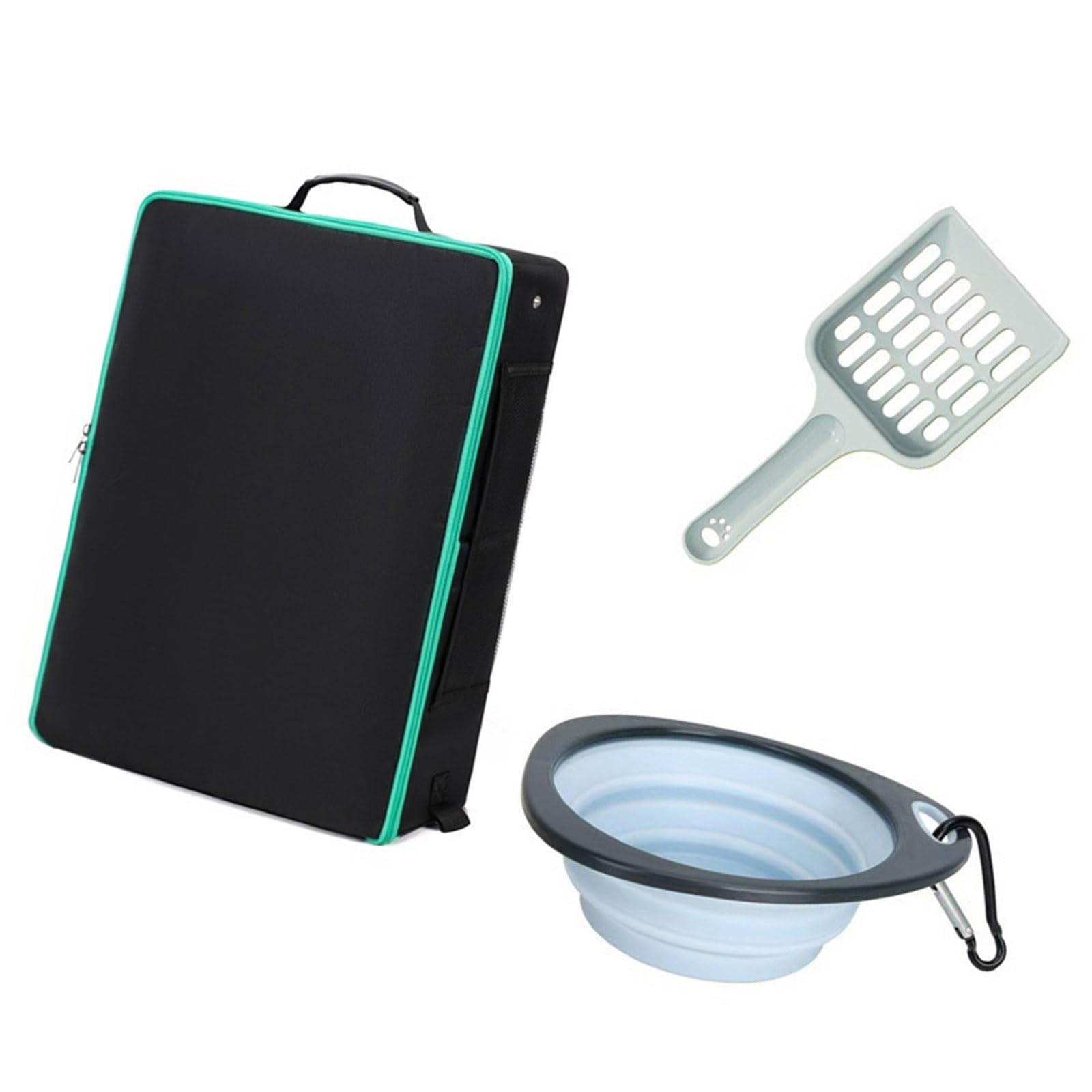 Lettiera per gatti portatile, pieghevole, impermeabile, per viaggi, campeggio, uso domestico, facile da pulire, veloce