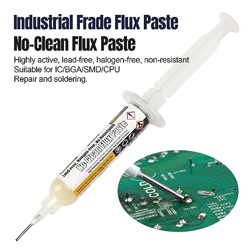 Beeyuihf No Clean Solder Flux Paste For Electronics, Soldering Flux For Circuit Boards And Electrical Copper Pipe Brazing Pcb Smd Ic Bga Cpu (0.63Oz/10Cc) #8350 thumb #5