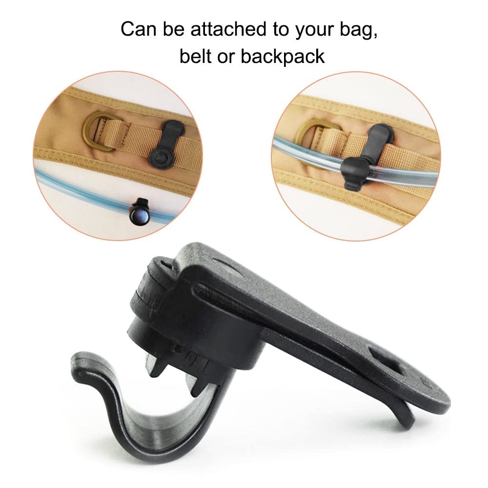 DONGKER Clip Tubo Acqua Magnetica,3 Pezzi Clip per Tubo Vescica Acqua per Zaino Bici Bottiglia Soft Tracolla