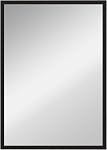 HOMCOM 20" x 28" Miroir mural, Miroir de salle de bains rectangulaire avec cadre en métal pour le salon, Chambre, Entrée, Décor maison, Pendent horizontalement et verticalement, Noir