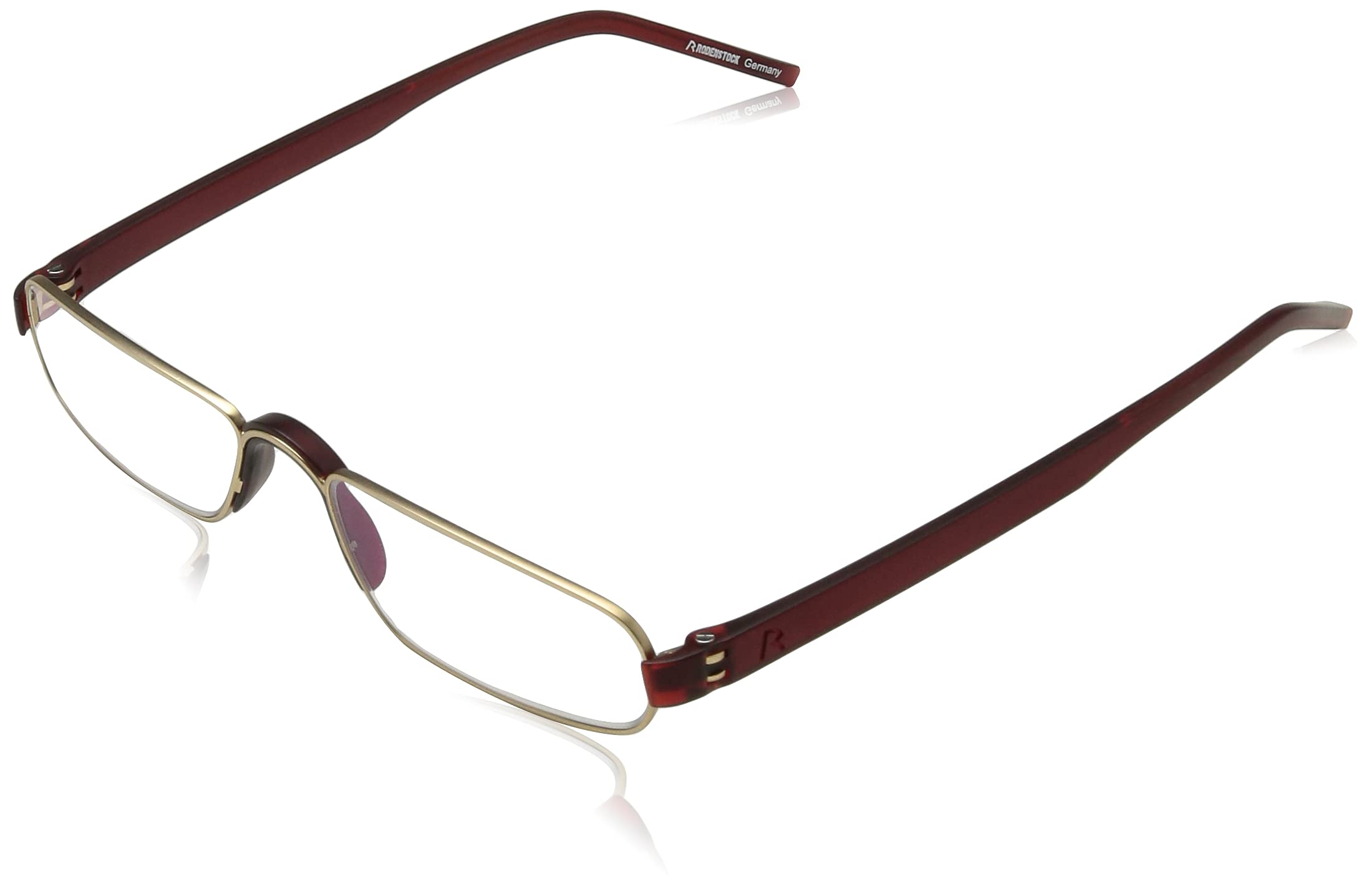 Rodenstock Okulary do czytania ProRead R2180, pomoc w czytaniu przy dalekowzroczności, okulary z lekką oprawką ze stali szlachetnej (+1 / +1,5 / +2 / +2,5), szary, +1,00