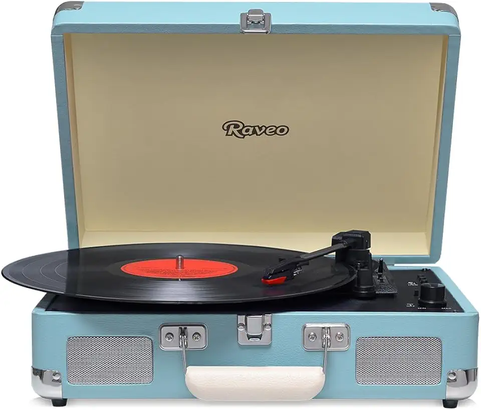 Vitrola Chrome Light Blue com USB e Bluetooth, Bivolt