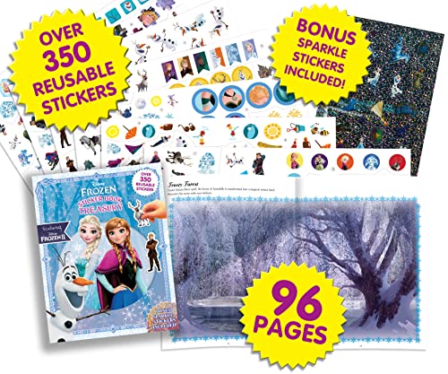Disney Frozen Sticker Book Treasury - Activity Books for kids, 350 reusable stickers, 96 pages of fun - Image 3