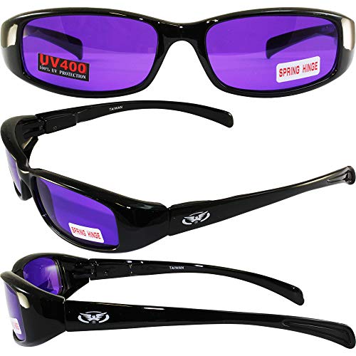Global Vision New Attitude - Stylish Sunglasses - Purple Lenses Black Frame4