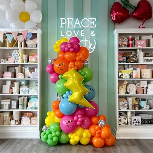 Image of Lukiituke Tropical Balloon Arch Kit, 134Pcs Summer Balloons, 4Sizes Rainbow Pool Party Balloon for Summer, Hawaiian, Birthday, Pool Party Decorations