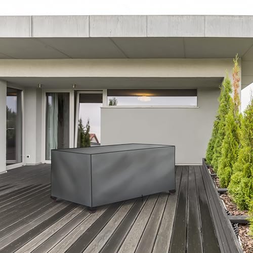 Gartenmöbel Abdeckung Wasserdicht 170x94x74cm - Schutzhülle für Gartentisch aus 600D Oxford Polyester Winterfest - Plane Abdeckplane