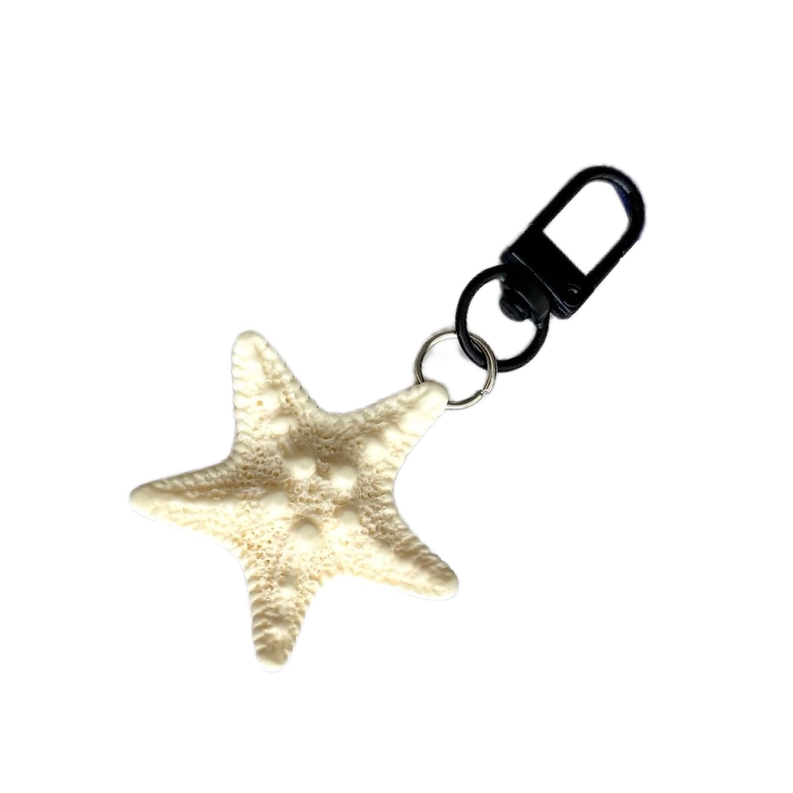 Tsophreniq Sea Star Shaped Keychain Starfishes Pendant Keyring Couple Chain Detachable Phone Lanyard Decoration for Backpack Multicolored Starfishes Holder