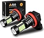 Alla Lighting H8 H11 LED Bulbs, 8000K Ice Blue 12V H11LL H8LL H16 Fog Lights, DRL Replacement for Cars, Trucks, Xtreme Super Bright 3030 36-SMD 12V Upgrade