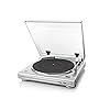 Denon DP29FE2 Record Player for Vinyl Records, Vinyl Turntable, MP3 and WAV, 33/45 RPM, Built-in Phono Equalizer, Including Removable Dust Cover and MM Cartridge, MC Compatible, Silver