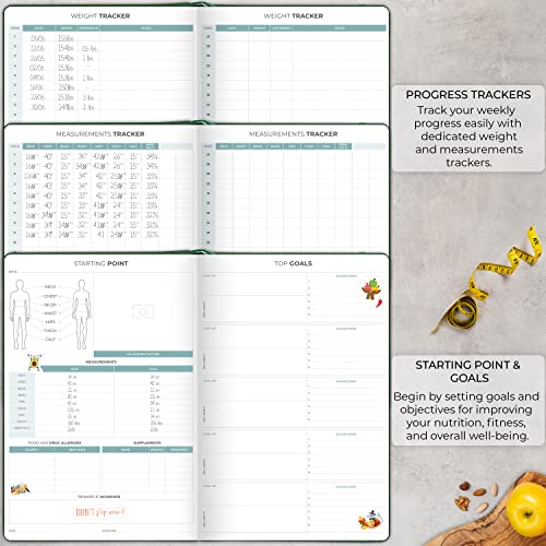 Journal de préparation des repas Clever Fox avec liste d'épicerie Pro - 5