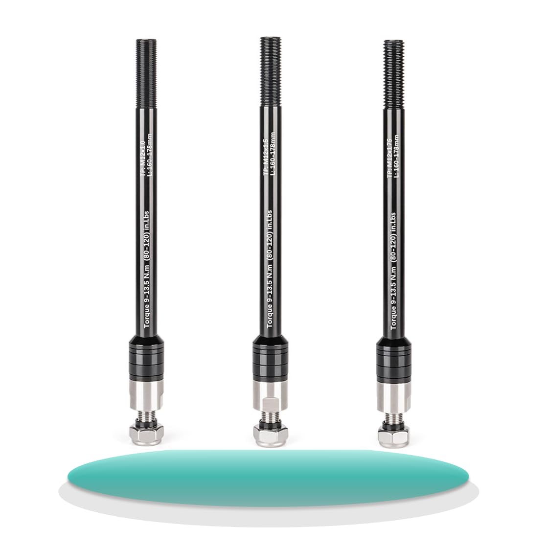 imuounl Steckachse für Fahrradanhänger und steckachse fahrradanhänger– M12x1.0 Adapter (160–178 mm) – Kompatibel mit gängigen Fahrradanhänger-Kupplungen