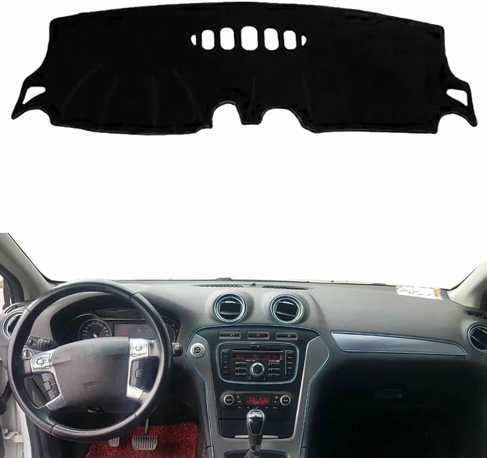 Ddaixq Normal Car Dashboard Mat For Ford Mondeo Mk4 2007-2013, Anti Slip Anti Glare Dustproof Dashboard Cover Pad Protector Dash Cover Sunshade Dashmat