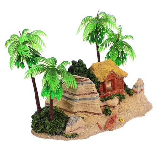 HOLIDYOYO 1pc Resin Beach Landscape Aquarium Sand Freshwater Coastal Fish Tank Accessories Fish Aquarium Decoration Aquarium Tank Decor Resin Beach Decor Fish Tank Landscaping