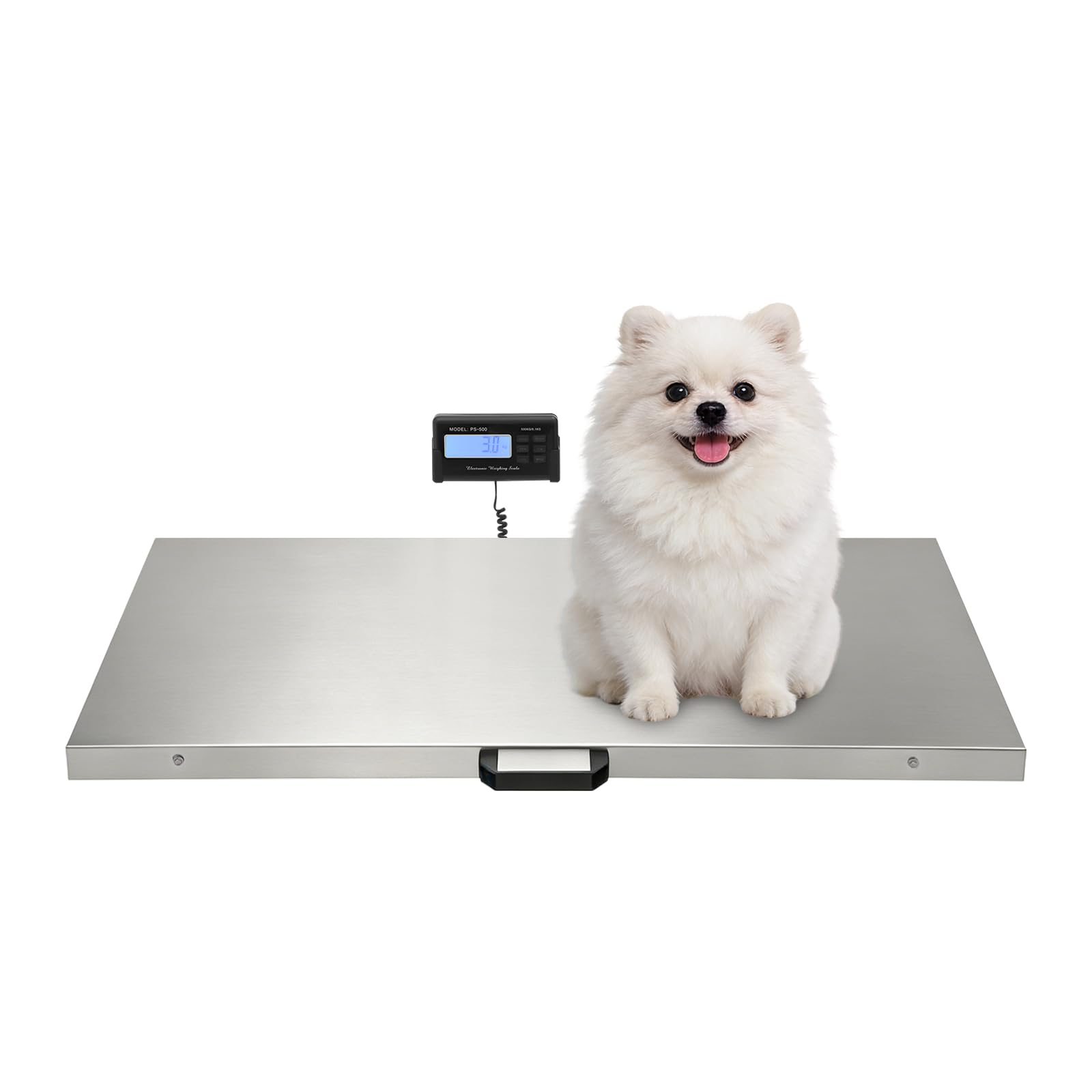 Tierwaage 500kg Digitale Haustierwaage Edelstahl Plattform LCD Display