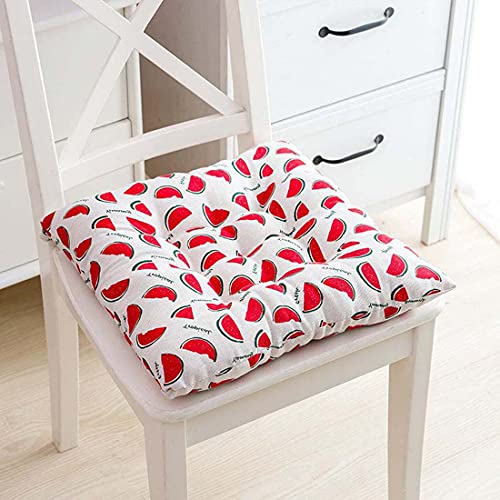 KingMSPG Juego de 4 cojines suaves para sillas con lazos, 40/45 cm de grosor, cojines de asiento para sillas de cocina, cojines de asiento suaves para jardín y oficina (4 unidades, 40 x 40 cm, O) Cover