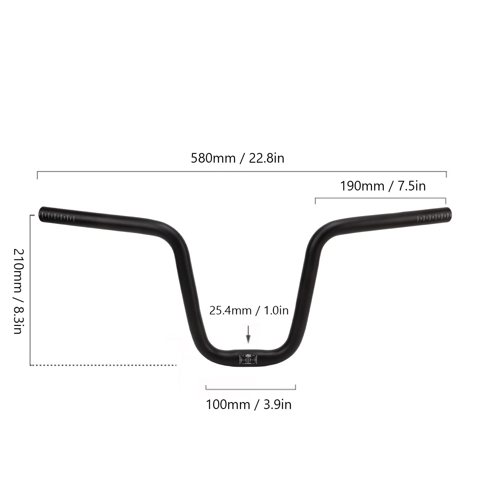 Mountain Bike Riser Bar 25,4 Mm * 580 Mm Bardzo Długa Kierownica ze Stopu Aluminium
