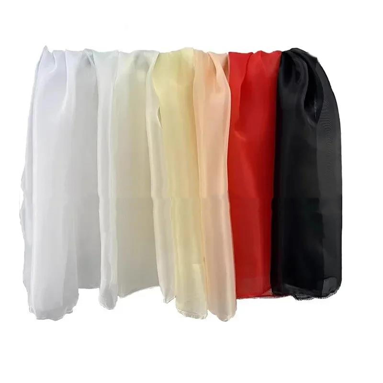 Tela de organza, Tela Organza Tejida Nylon 150cm Multicolor 5 metros(F White)