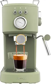 Cecotec Cafetera Espresso Compacta Power Espresso 20 Retro Green 1,25 Litros