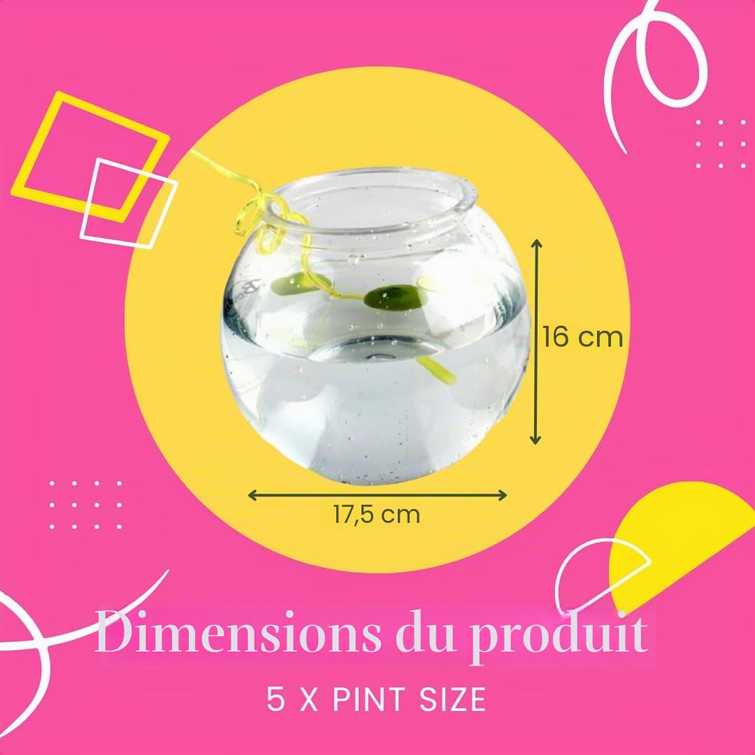 Bol à cocktail en plastique 3 l 185 mm de diamètre Pour fête, mariage, artisanat, maison, cadeau, fruit Punch Cocktail Vase