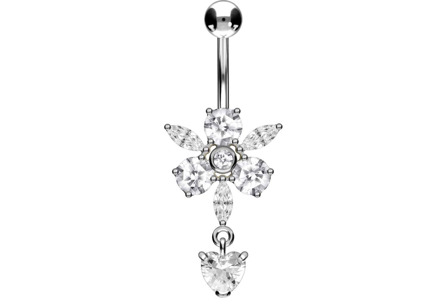 Piercing Nombril KEONA en Titane et Zirconium