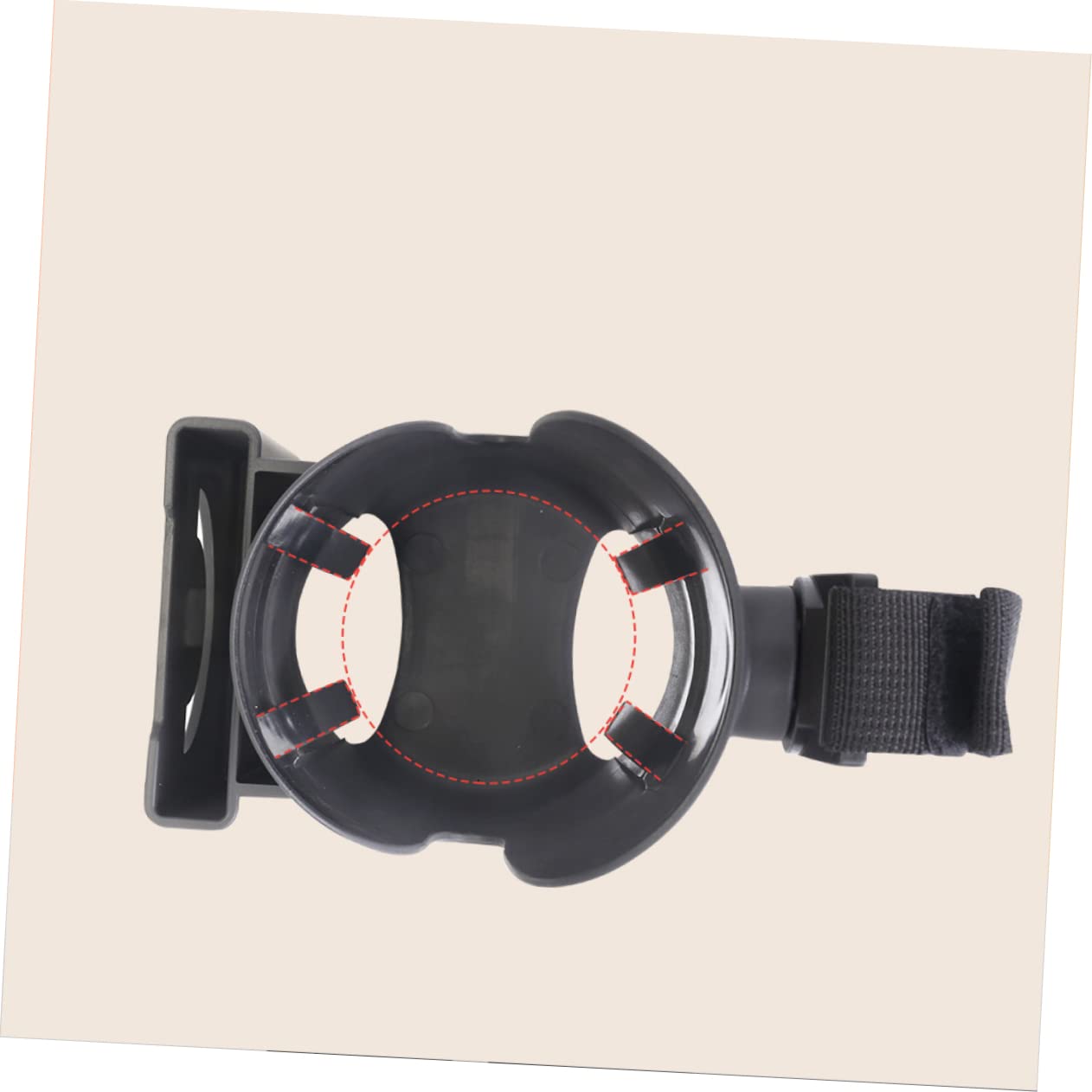 Yardwe 2 Piezas Portavasos y Soporte Móvil Carrito de Resistente y Ligero Compatible con Botellas Estándar Accesorio Práctico para Paseo Diario Color Negro