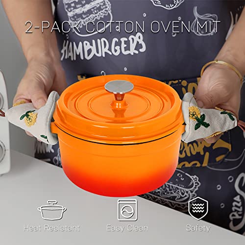 image for Billord Enameled Cast Iron Dutch Oven 5.5-Quart, Enamel Cast Iron Pot 