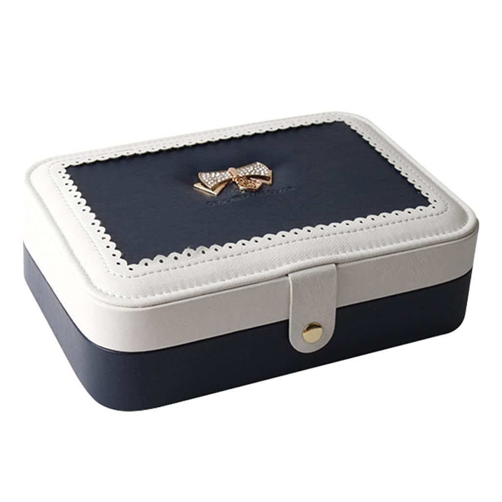Joyero clásico Retro de Viaje, cosmético, para Guardar Anillos, Estuche para Dama, Organizador portátil, Collares, Regalo para Mujer