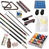 Pool Table - Premium Billiard 32 Pieces Accessory Kit - Pool Cue Sticks Bridge Ball Sets (Kit-3)