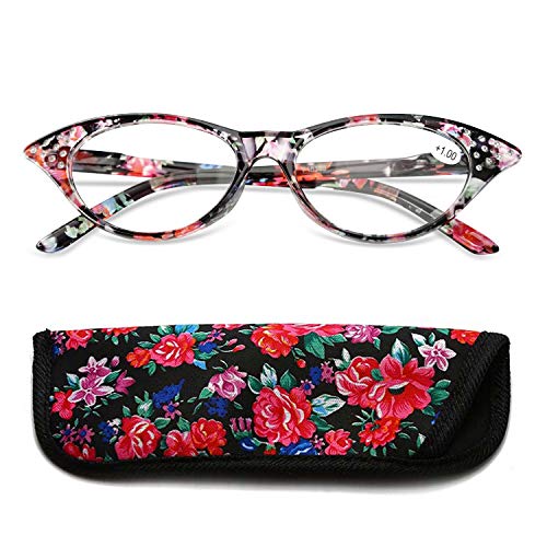 Preisvergleich Produktbild KOOSUFA Katzenaugen Lesebrille Damen Federscharnier Hornbrille Lesehilfe Sehhilfe Retro Designer Mode Vollrandbrille mit Brillentasche 1.0 1.5 2.0 2.5 3.0 3.5 4.0 (Grün, 2.5)