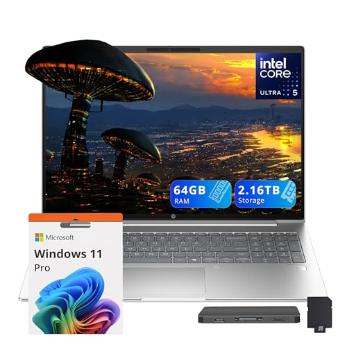 Image of HP ProBook 460 G11 16 inch WUXGA Laptop, Intel Ultra 5 125U, 64GB DDR5, 2.16TB Storage (2TB SSD+160GB Docking Station Set), Intel Graphics, Numeric Keypad, Webcam, Wi-Fi 6E, Windows 11 Pro, Pike Silver