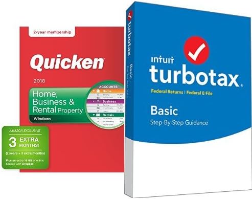 TurboTax Basic 2017 with Quicken Home, Business & Rental Property 2018 27-Month Membership