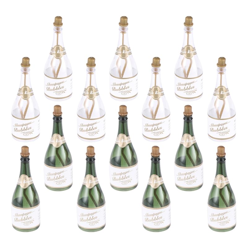 PRETYZOOM 24pcs Mini Champagne Bottle Bubble Bulk Small Bubble Bottle Wedding Favors Champagne Bottle Shaped Bubbles Bachelorette Party Wedding New Years and Celebration Party Supplies