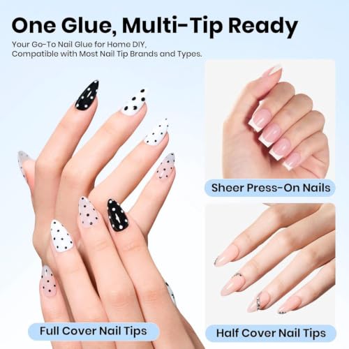 Image of Beetles 2Pcs 15ml Hema-Free Nail Glue Gel for Acrylic Nail Tips