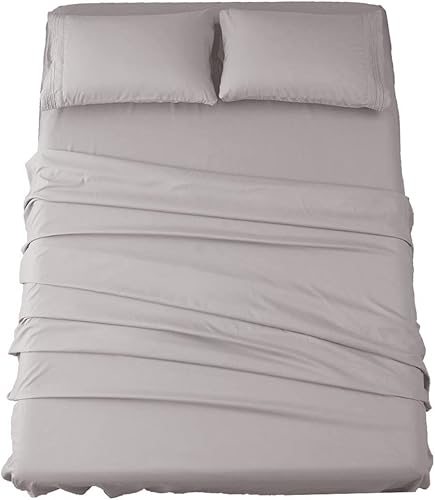 SONORO KATE - Juego de sábanas de microfibra súper suave de 1800 hilos, lujosas sábanas egipcias de 18 de profundidad, para colchón alto,