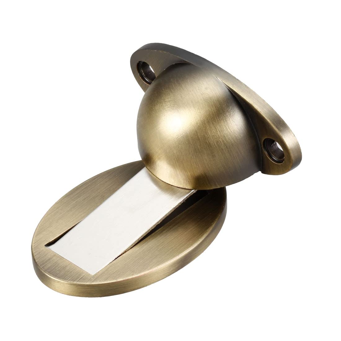 2pcs Magnetic Door Stopper Metal Stop Catch Holder with Hardware Screws Bronze Tone