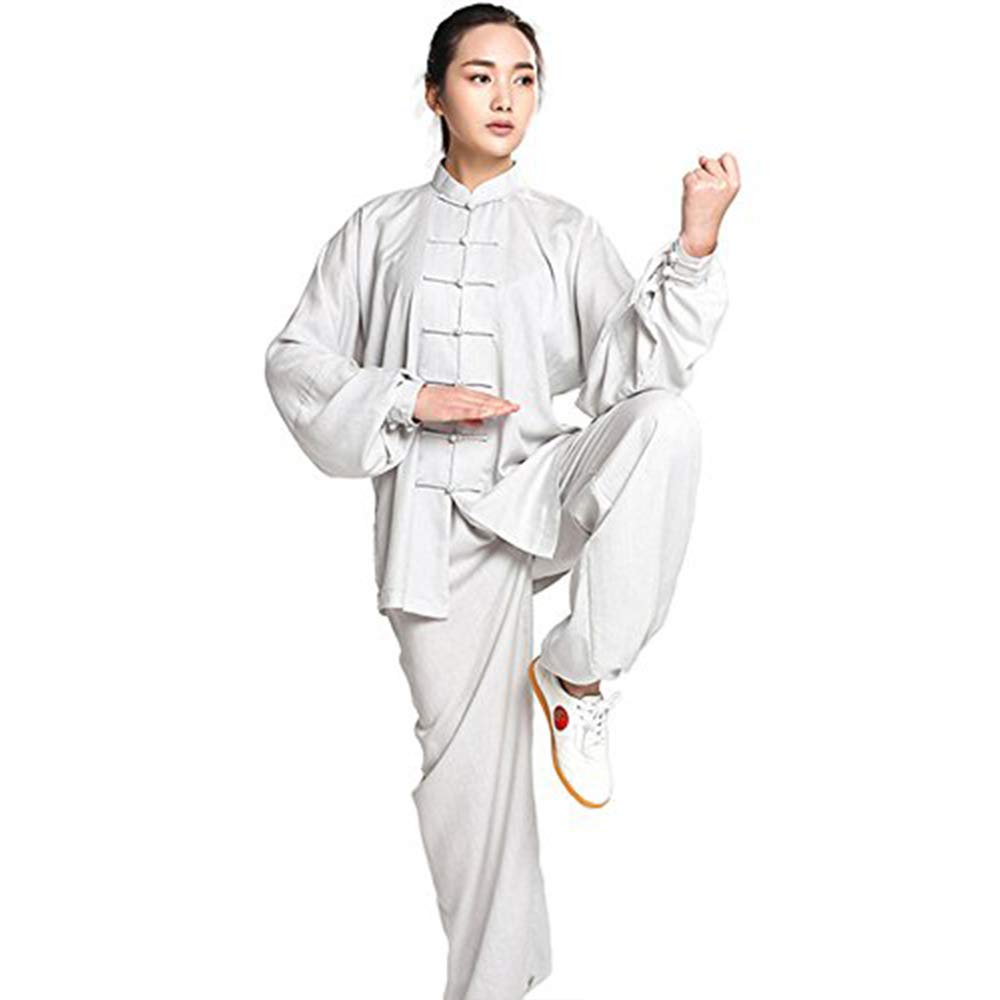 Tenue Tai Chi lin blanc unisexe : finis les vêtements d'arts martiaux rigides