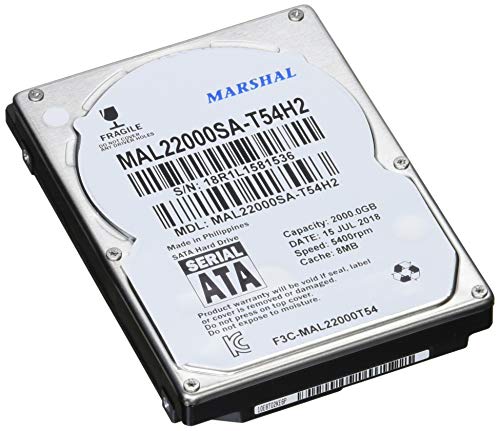 MARSHAL MAL22000SA-T54H2 2TB SATA 2.5型内蔵ハードディスク 15mm厚