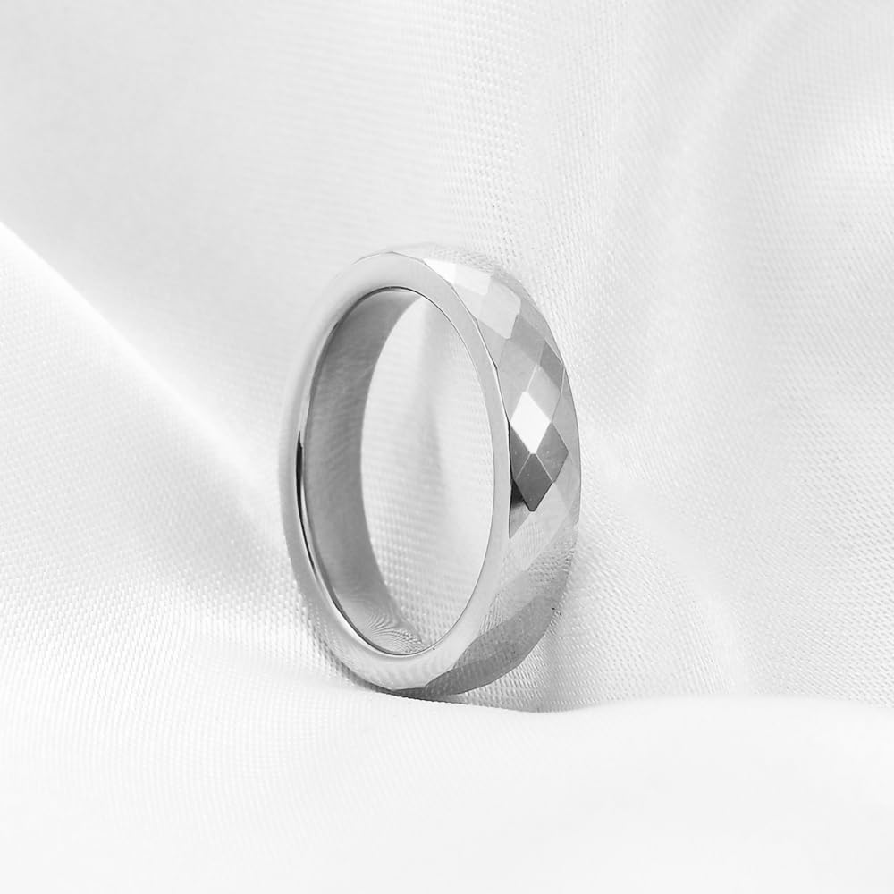 4mm 6mm Hammered Tungsten Carbide Ring For Men Women Plain Domed High Polished Wedding Bands Engagement Ring Size 5-15 - Image 8