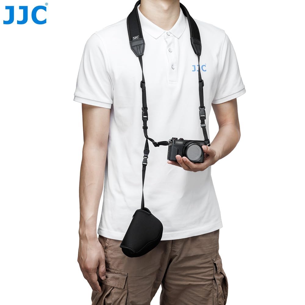 JJC OC-S1BK Borsa per Telecamera in Neoprene, ultra Leggera Nero, per Sony A5000 A5100 A6000 A6300 A6500 + Obiettivi 16-50mm (SELP1650) 4.7 x 2.9 x 3.4/120 x 73 x 87mm (W x H x D)