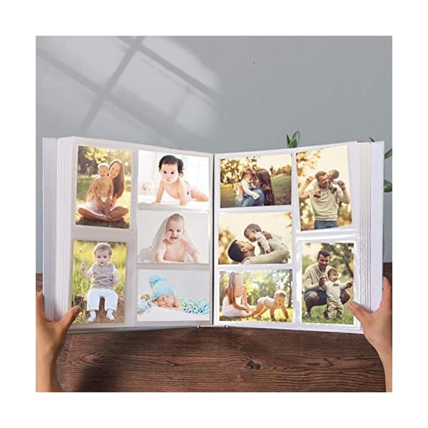 Bswefty Fotoalbum Scrapbook Album 4x6 Familienalbum Interstitiale 6-Zoll-große Kapazität Albumbuch Baby Wachstum Buch… – Bild 3