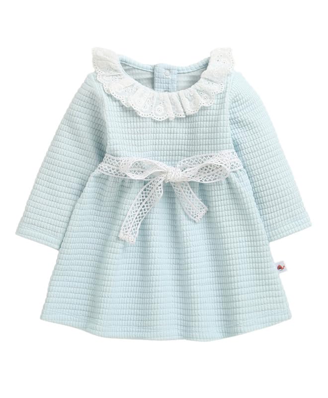 BUMZEE Baby Girls Cotton Full Sleeves Knee Length Fit & Flare Dress/Frock (Peb10776786)
