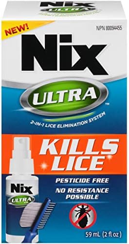 Nix Ultra, Kills Lice, Pesticide Free (With Lice Comb) - 1pk (59mL) - Effective Head Lice Treatment