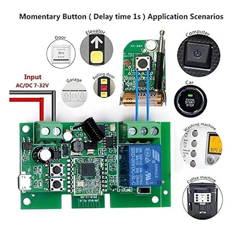 MHCOZY Zigbee 3.0 Relay Switch Module, Mini 1 Speed, 1/2 Way, DIY Smart Light Switch, Works with Ewelink Tuya ZigBee Hub, SmartThings, Alexa, Google Home