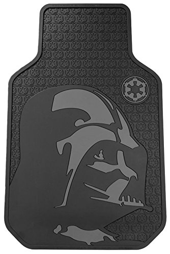 Plasticolor 1582R01 Universal-Fit Molded Star Wars Darth Vader Front Floor Mat - Set of 2