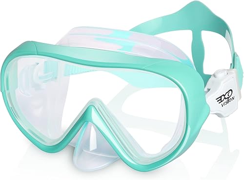 Máscara de natación para niños, máscara de buceo de esnórquel de 180, gafas de natación antivaho para niños con cubierta para la nariz, gafas de