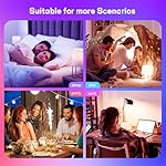 Smart Led Light Bulbs, Wi-Fi Magic Home Light Bulbs for Alexa & Google Assistant, E26, A19 Music Sync Color Changing Light Bulb, APP Remote Control on/off, Wireless, Bluetooth, 800LM, 60W,4Pack - Image 2