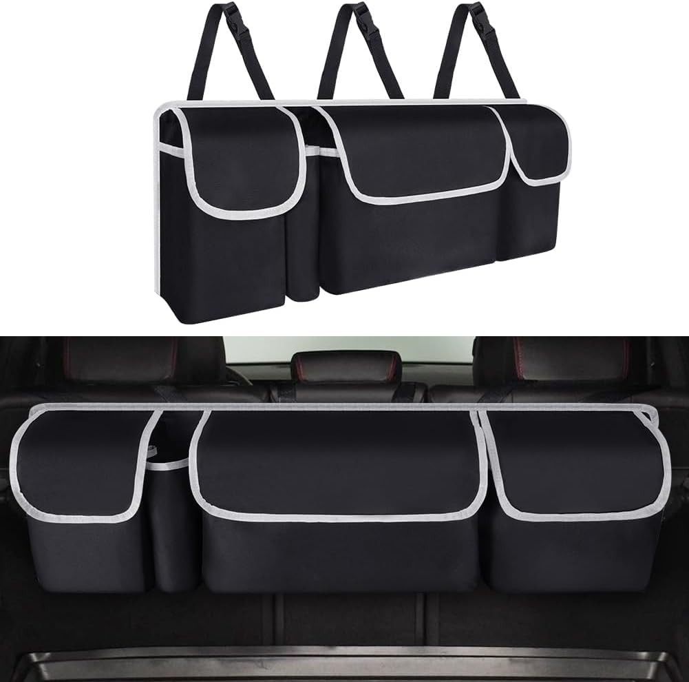 GuGuoZZ Car Boot Organiser for AUDI A8 Saloon D4（LWB/SWB） 2010-2017 Collapsible Multi Compartment Trunk Waterproof Storage Accessories Organisers