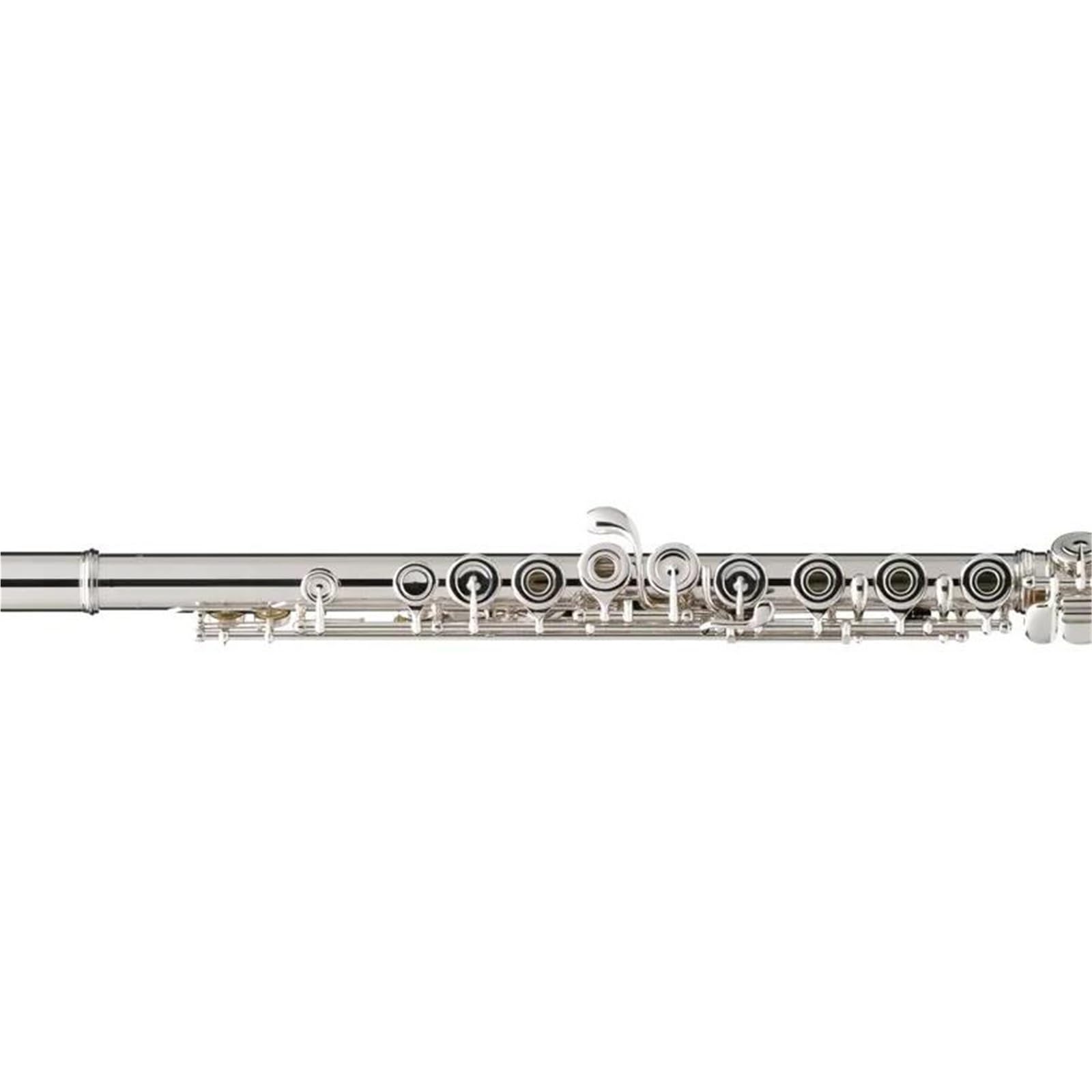 Querflöte, versilbert, 17 Tasten, offene Löcher, E-Mechanik, Musikinstrument, Silber,Silver